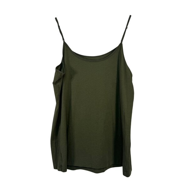 Time And Tru Womens  Size XL Olive Green Sleeveless Cami Top - Picture 2 of 4